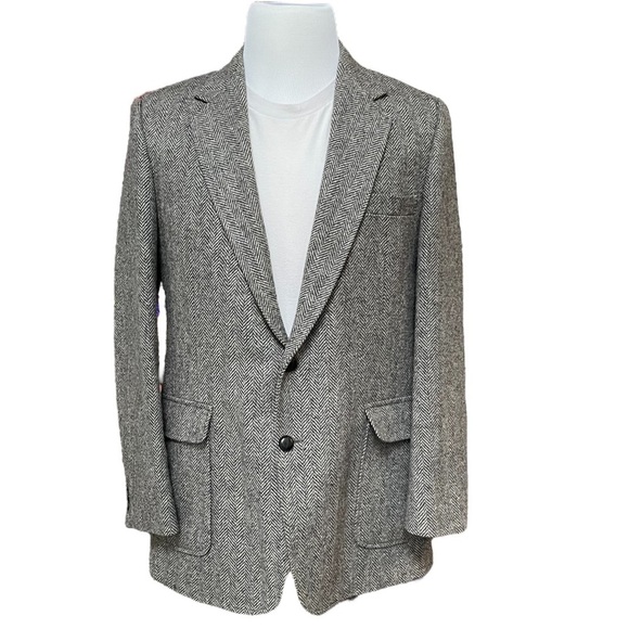 Vinrtage by‎ Haggar Tweed Wool Two Button Blazer/ Sport Jacket Size: 42L - Picture 1 of 13